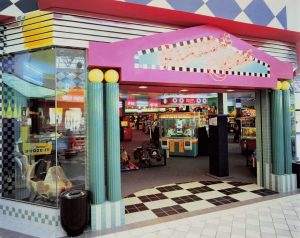 Aladdin's Castle storefront in Orange Park Mall after an early '90s remodel in Orange Park, Florida