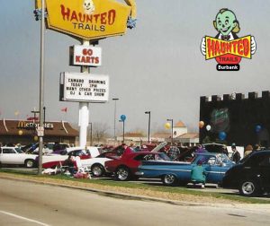 Exterior photo during car show circa 1977