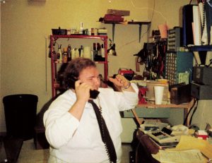 Barrel of Fun #03, Clarksville, TN store manager, John Chapin, in the arcade's workroom.