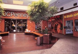 JC Penny and surrounding mall area next to Barrel of Fun #20 storefront in Martin Square Mall, Stuart, FL.