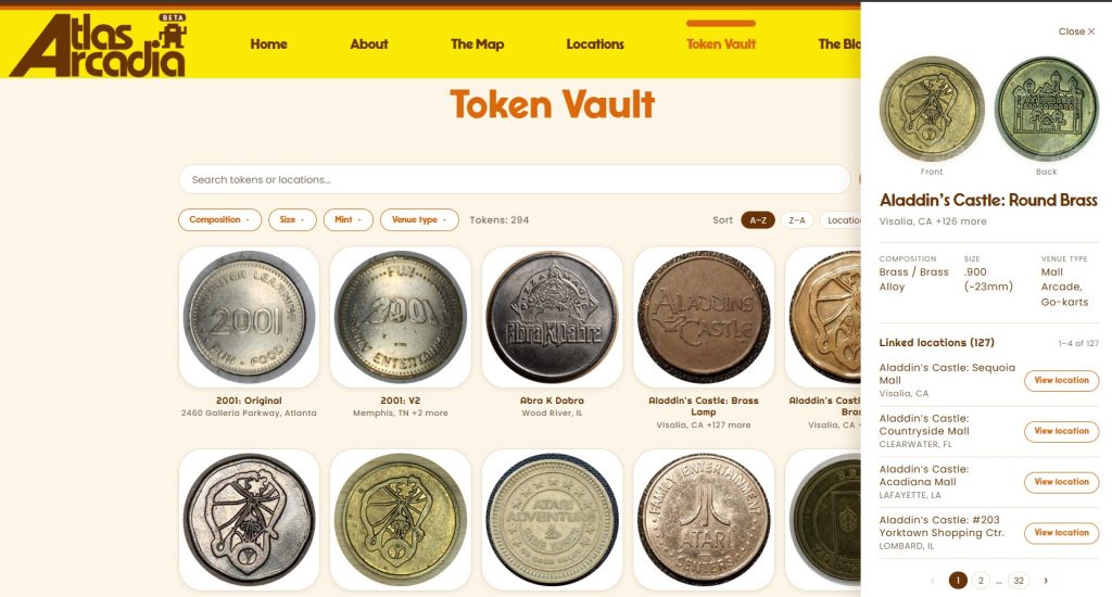 Screenshot of new Token Vault page