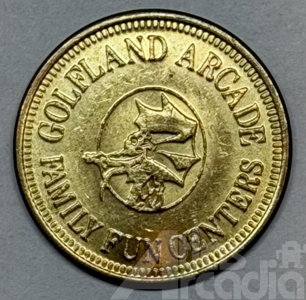 Golfland Arcade Family Fun Centers token, Obverse