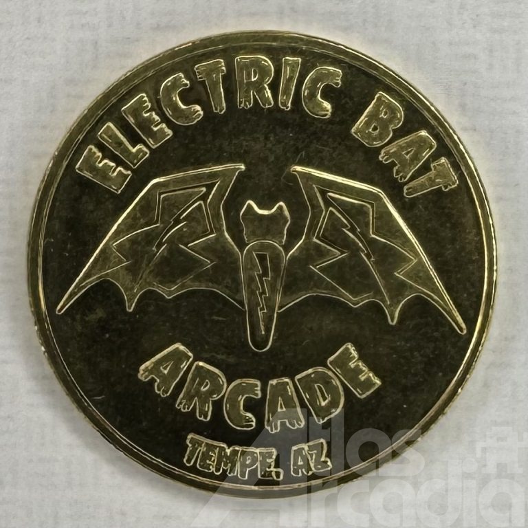 Image of a token for Electric Bat Arcade, Tempe, Arizona, obverse