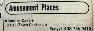 Photograph of Aladdin’s Castle: Sunnyvale Town Center