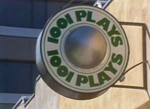 1001 Plays outdoor sign